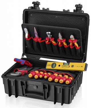 Инструментальный чемодан для электрика (24 предмета) KNIPEX Robust23 Start Electric 002134HLS2 ― KNIPEX