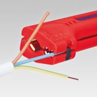 Универсальный инструмент для снятия оболочки с кабеля домовой и промышленной сети KNIPEX 16 90 130 SB KN-1690130SB