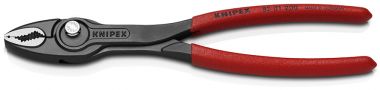 Захватные клещи KNIPEX TwinGrip 200мм, обливные рукоятки, держатель-еврослот 8201200SB ― KNIPEX