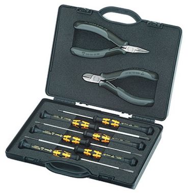 Набор инструментов для электроники 8 предметов KNIPEX 00 20 18 ESD KN-002018ESD ― KNIPEX