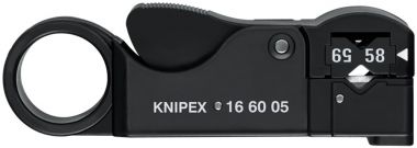 Стриппер для снятия изоляции с коаксиальных кабелей KNIPEX 16 60 05 SB KN-166005SB ― KNIPEX