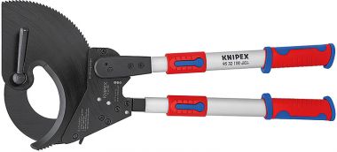 Резак для кабелей (по принципу трещотки) с выдвижными рукоятками KNIPEX 95 32 100 KN-9532100 ― KNIPEX