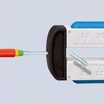 Стриппер для удаления первичной оболочки оптоволокна 0.125 мм, длина 100 мм KNIPEX 1285110SB