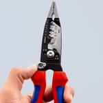 Клещи электромонтажные, 7-в-1, зачистка: 10 - 20 AWG, L-200 мм, 2К ручки KNIPEX 13 72 8