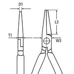Круглогубцы, губки d2.5x28 мм, 140 мм KNIPEX 22 01 140 SB
