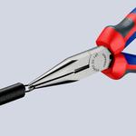 Тонкогубцы радиомонтажные с плоскими губками и режущими кромками, 160 мм, в держателе KNIPEX 25 02 160 SB