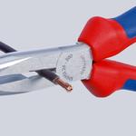 Круглогубцы с плоскими губками с режущими кромками, 200 мм, KNIPEX 26 13 200