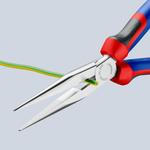 Круглогубцы с плоскими губками с режущими кромками, 200 мм, KNIPEX 26 15 200