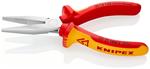 Длинногубцы VDE, плоские рифлённые губки 46.5 мм, 160 мм KNIPEX 30 16 160 SB