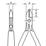 Бокорезы для электроники, острая головка, 115 мм KNIPEX 77 42 115 SB