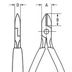 Бокорезы прецизионные ESD, округлая головка, 125 мм, в блистере KNIPEX 79 02 125 ESD SB