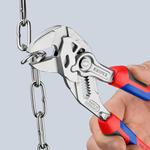 Клещи переставные-гаечный ключ , хромированные 180 мм KNIPEX 8605180TBK