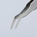 Пинцет прецизионный позиционный SMD гладкие губки под 35° KNIPEX 92 01 02