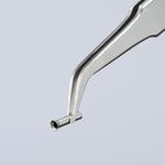 Пинцет прецизионный позиционный SMD гладкие губки под 45° KNIPEX 92 01 04