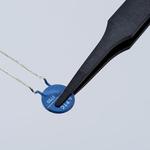 Пинцет углепластиковый ESD, 115 мм, гладкие прямые тупые губки KNIPEX 92 09 01 ESD