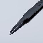 Пинцет углепластиковый ESD, 115 мм, гладкие прямые тупые губки KNIPEX 92 09 01 ESD