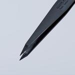 Пинцет углепластиковый ESD, 115 мм, гладкие прямые игловидные губки KNIPEX 92 09 02 ESD