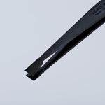 Пинцет углепластиковый ESD, 115 мм, гладкие прямые тупые губки KNIPEX 92 09 05 ESD