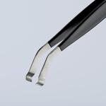 Пинцет позиционный ESD, 120 мм, гладкие губки под 35° KNIPEX 92 16 02 ESD