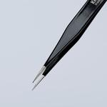 Пинцет универсальный ESD, 128 мм, гладкие прямые заострённые губки KNIPEX 92 21 02 ESD