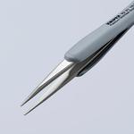 Пинцеты для прецизионных работ с антистатическими резиновыми ручками KNIPEX 92 21 10 ESD