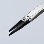 Пинцет ESD гладкие прямые тупые губки KNIPEX 92 81 01
