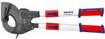 Резак для кабелей (по принципу трещотки) с выдвижными рукоятками KNIPEX 95 32 060