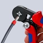 Пресс-клещи для контактных гильз DIN 46228 1+4, обжим: квадрат, боковые, 1 гнездо, 0.08-10 + 16 мм², 2 х 6 мм², 180 мм KNIPEX 97 53 04 SB