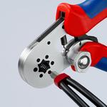 Пресс-клещи для контактных гильз, шестигранный обжим, самонастраивающиеся, с боковой установкой, кол-во гнёзд: 1, гильзы контактные 0.08 - 10 мм² KNIPEX 97 55 14