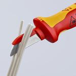 Нож для кабеля VDE, пластиковый защитный обух, 190 мм KNIPEX 98 54 SB