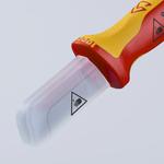 Нож для кабеля VDE, пластиковый защитный обух, 190 мм KNIPEX 98 54 SB
