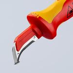 Нож с пяткой для снятия изоляции KNIPEX 98 55