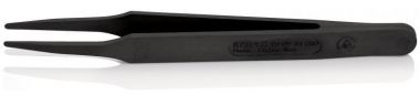 Пинцет углепластиковый ESD, 115 мм, гладкие прямые тупые губки KNIPEX 92 09 01 ESD KN-920901ESD ― KNIPEX