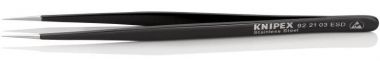 Пинцет универсальный ESD, 140 мм, гладкие прямые игловидные губки KNIPEX 92 21 03 ESD KN-922103ESD ― KNIPEX