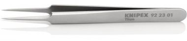 Пинцет титановый, 110 мм, гладкие прямые игловидные губки KNIPEX 92 23 01 KN-922301 ― KNIPEX