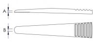 Пинцет универсальный, 200 мм, зазубренные прямые тупые губки KNIPEX 92 61 01 KN-926101