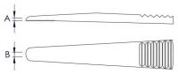 Пинцет универсальный, 300 мм, зазубренные прямые тупые губки KNIPEX 92 61 02 KN-926102